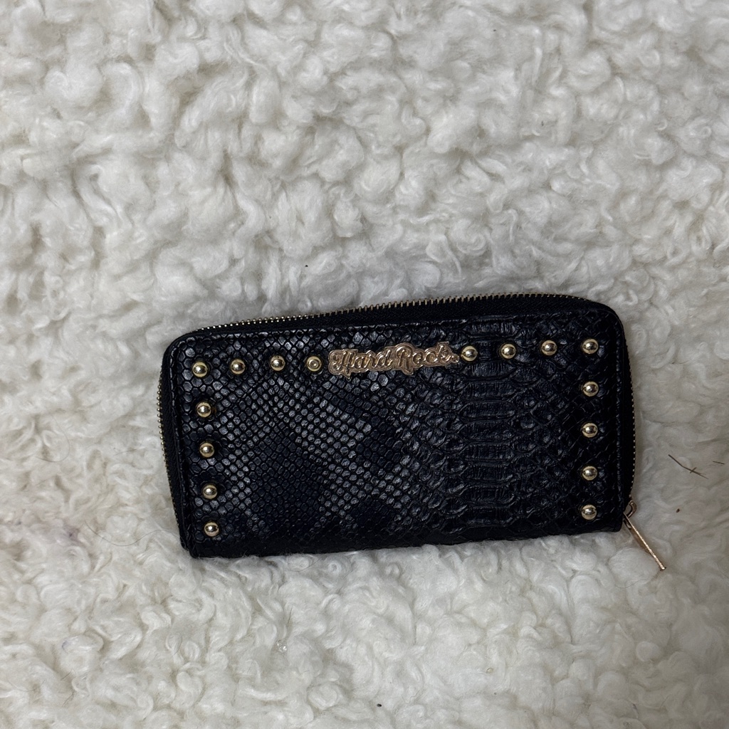 Hard Rock Cafe Black Textured Wallet